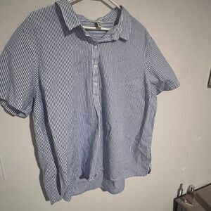 LL Bean 2x striped blouse